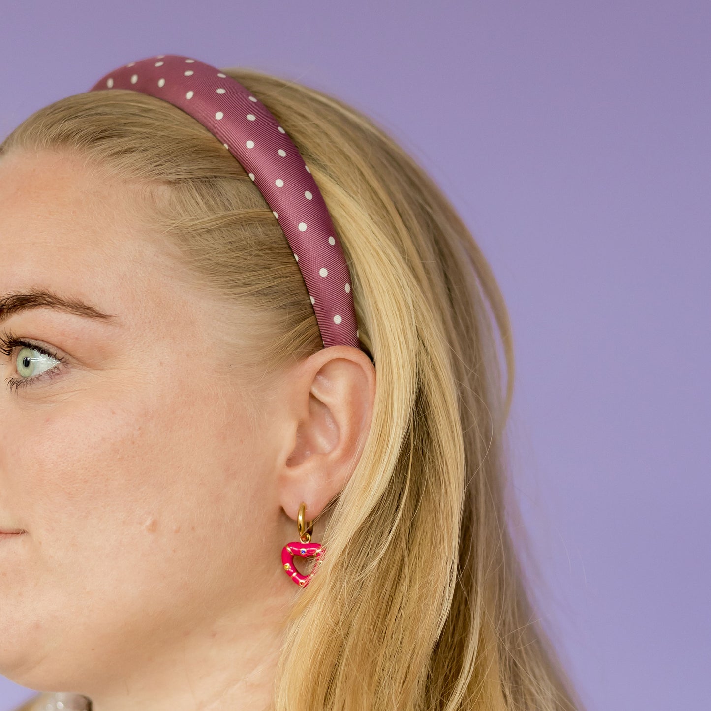 Tie headband - Polka dots