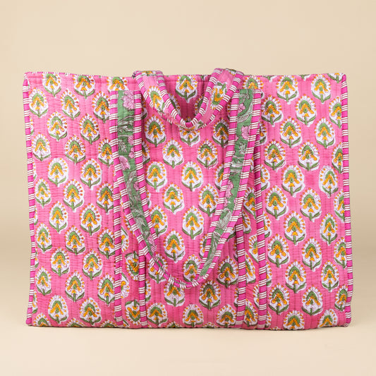 Bolso Tote - Rosa - Verde - No.8