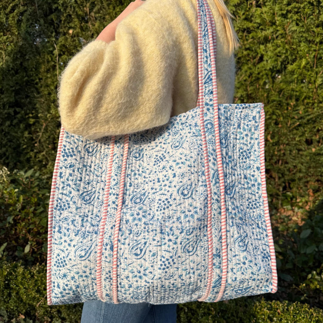 Tote Bag - Blue - Pink - No.10
