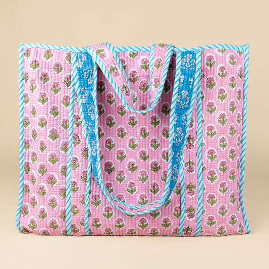 Bolso Tote - Rosa - Azul - No.15