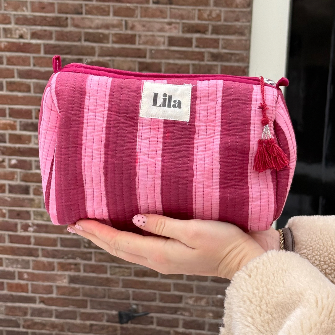 Fourre-tout organisé - Bordeaux - Rayure - No.1