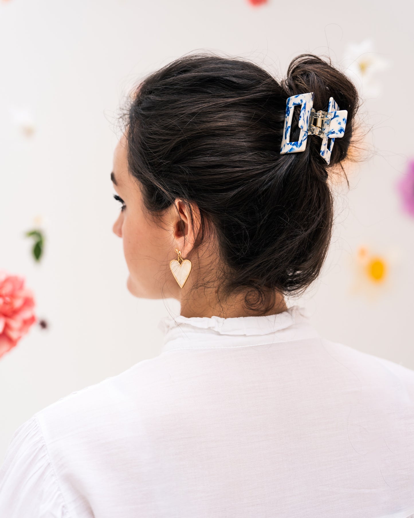 Haarclip Delfts Blue-Medio
