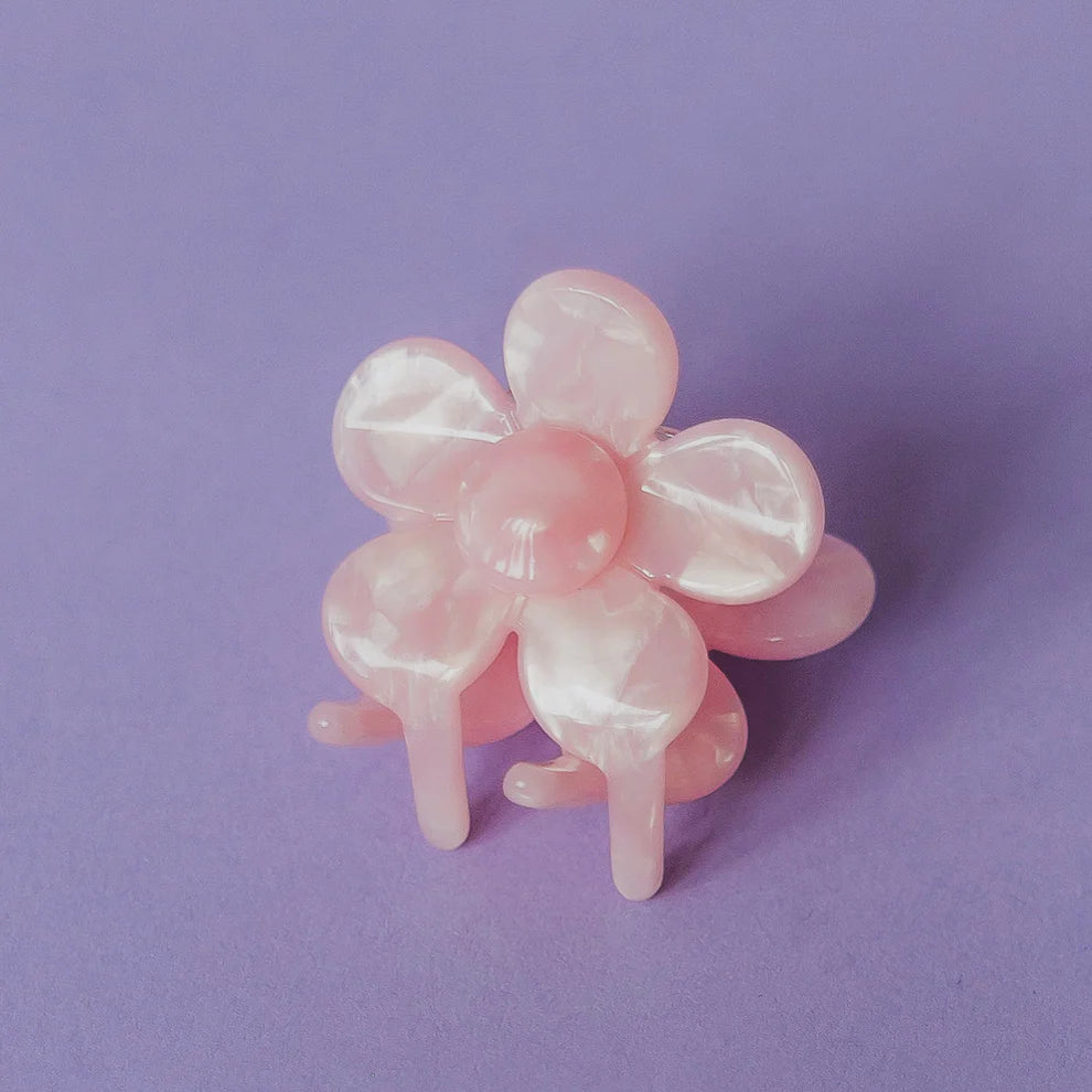 Haarclip Bloem Latte-klein