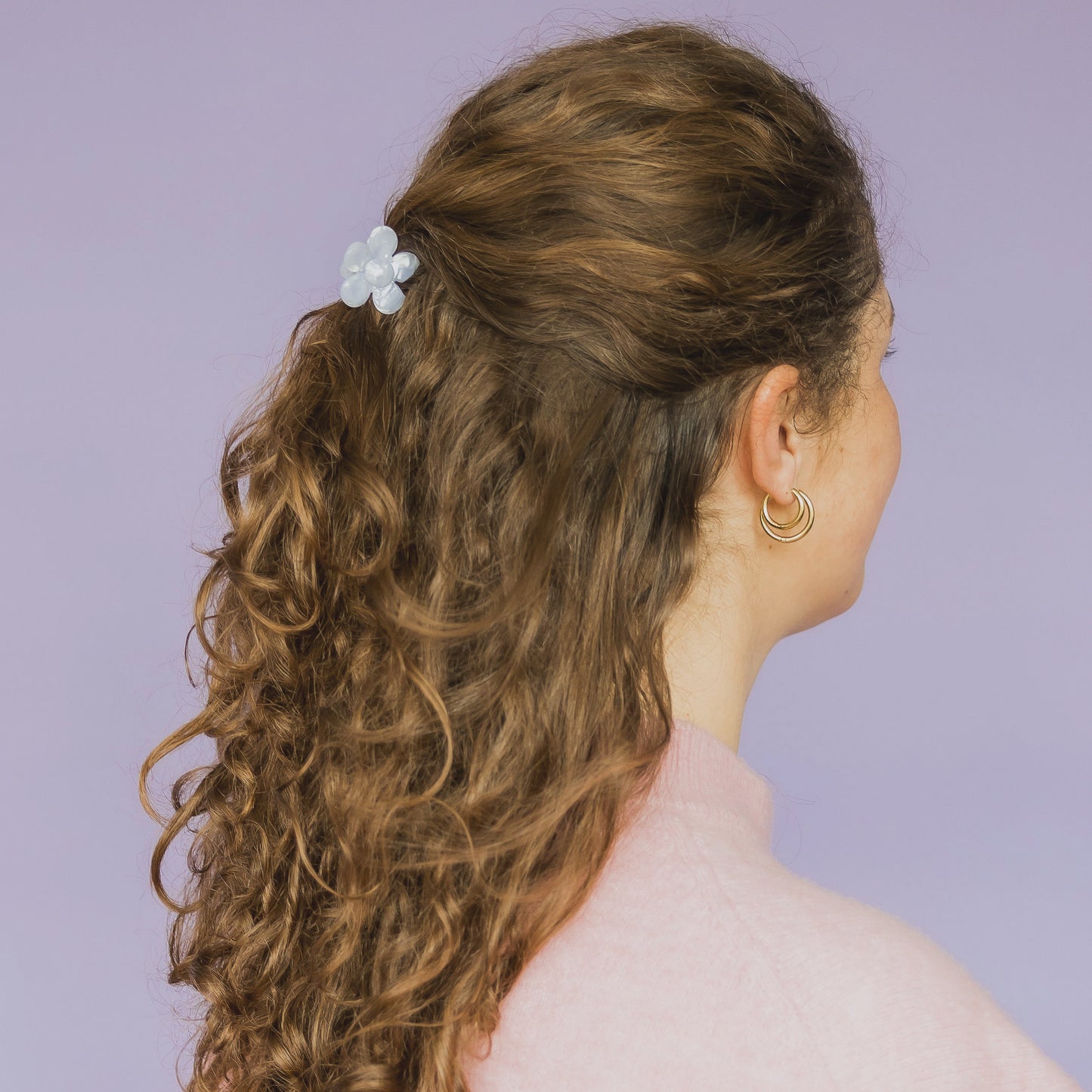 Pince à Cheveux Fleur Lumineuse<tc>Lila</tc> do mineur