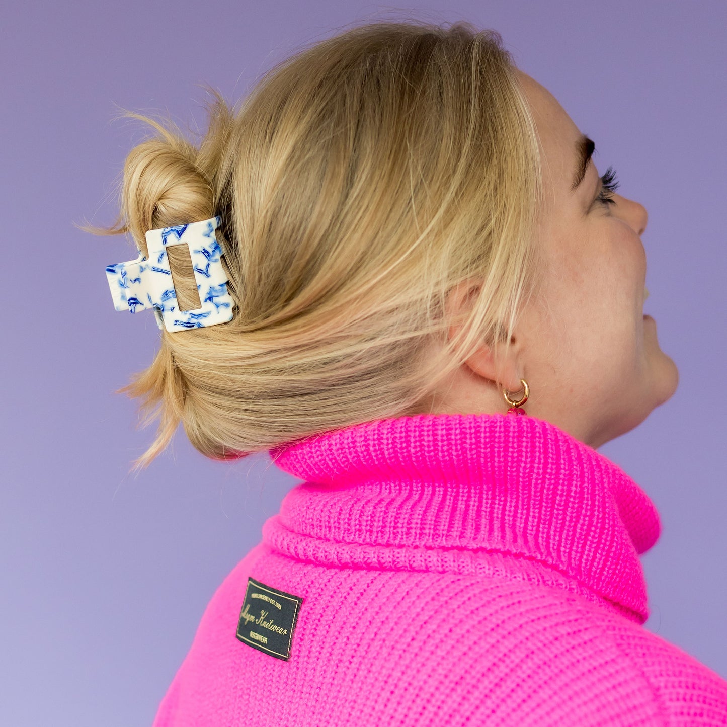 Haarclip Delfts Blue-Medio