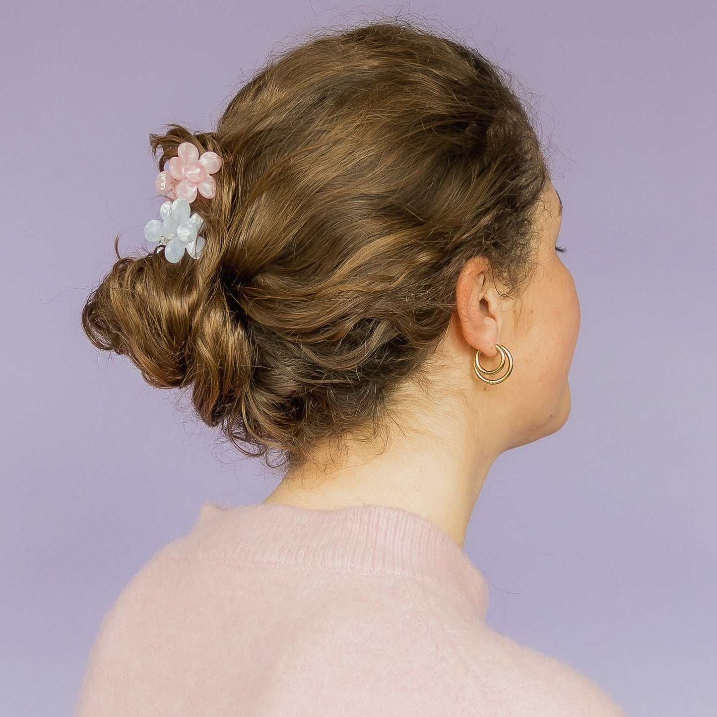 Pince à Cheveux Fleur Lumineuse<tc>Lila</tc> do mineur