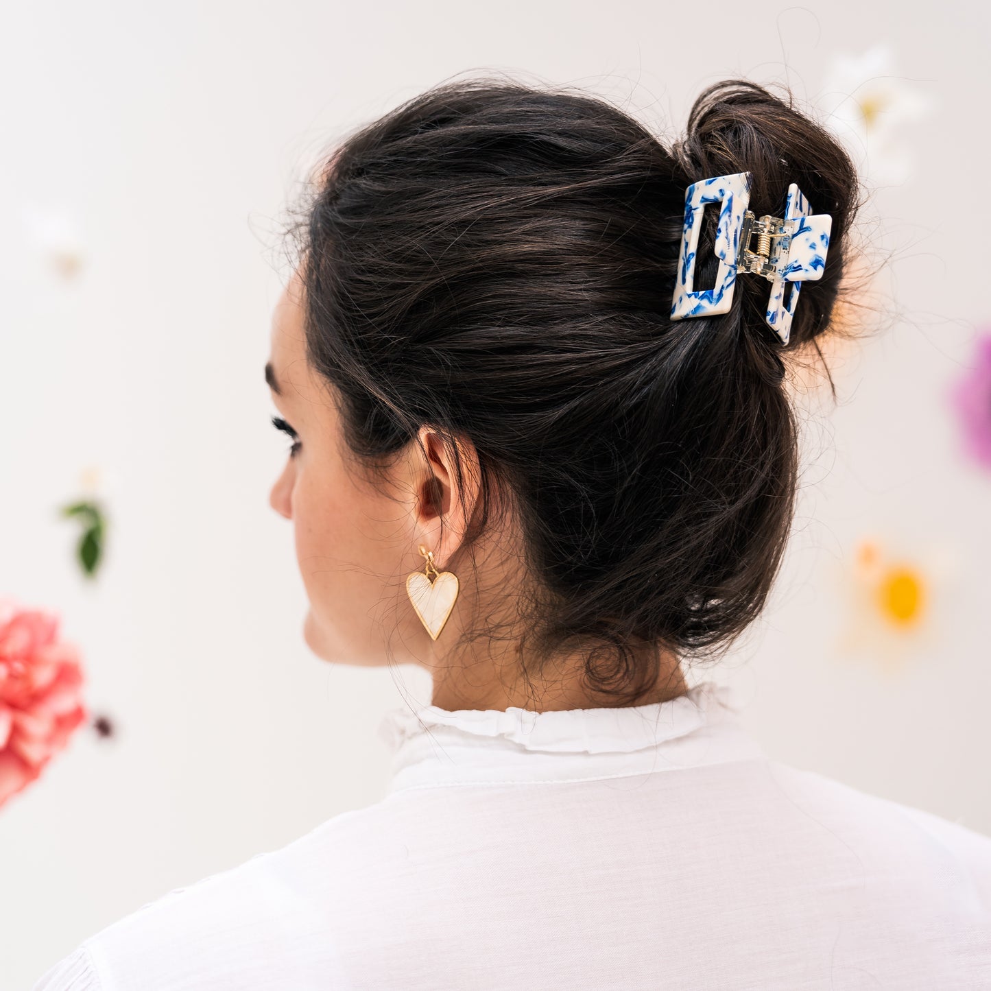 Haarclip Delfts Blue-Medio
