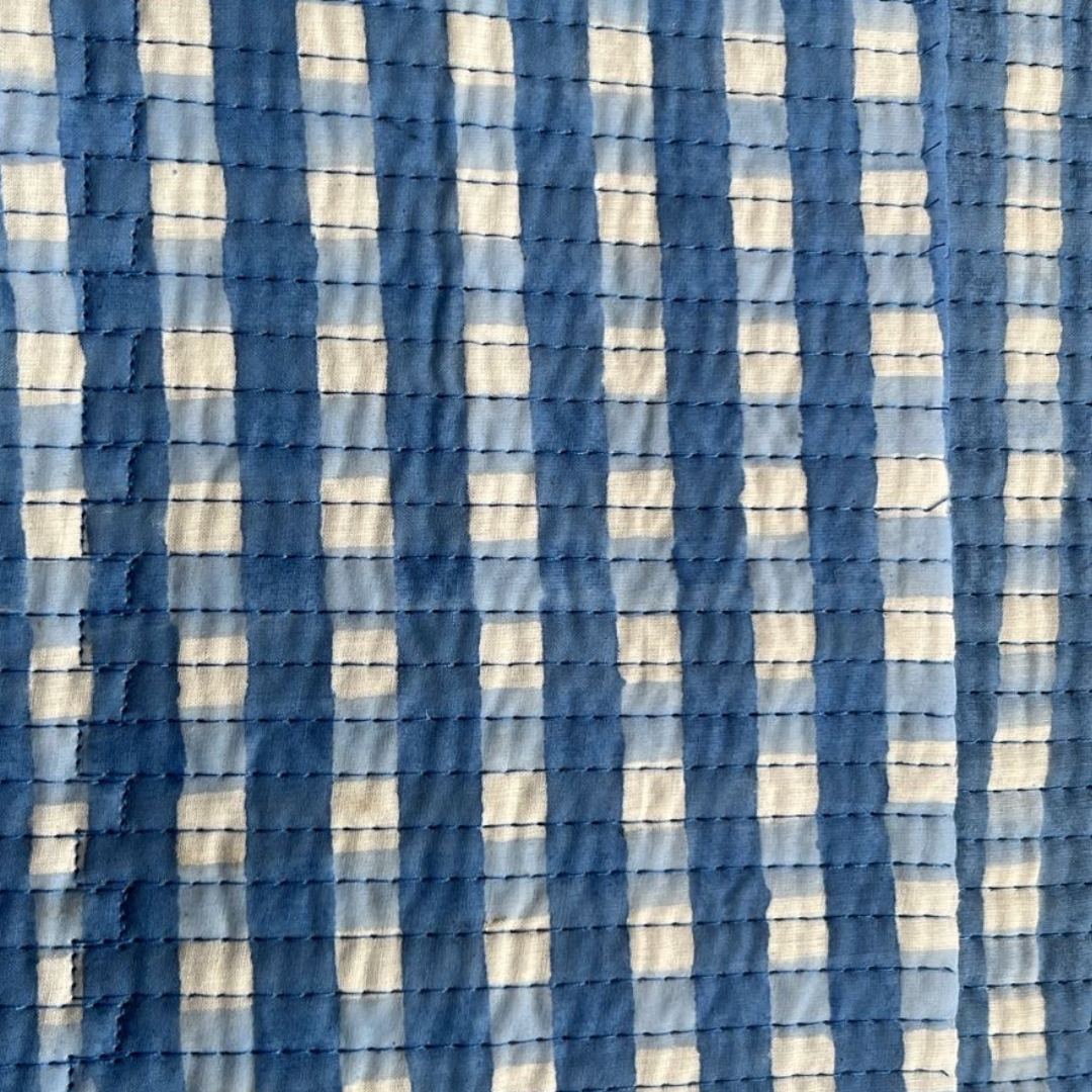 Bolsa de mano - Gingham - Azul - RITS -No.10