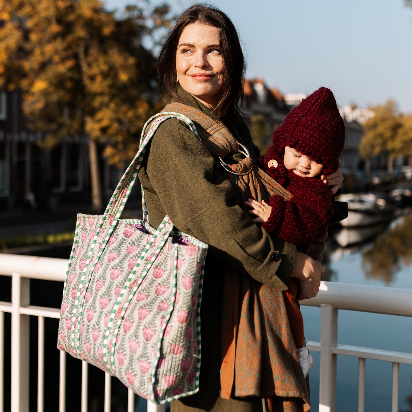 Tote Bag - Groen - Lila - Rits - No.3