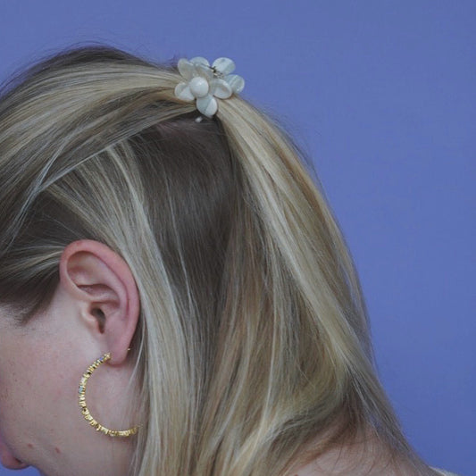 Haarclip Flower Latte-Small