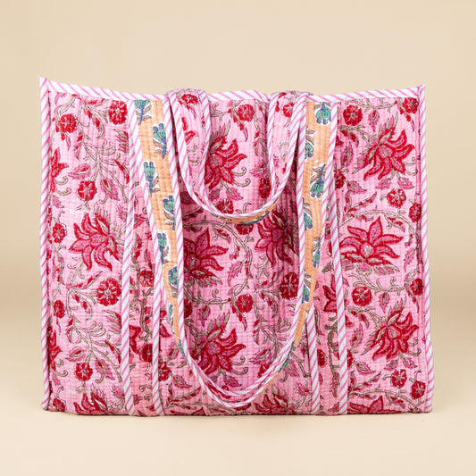 Bolso Tote - Rosa Rojo - Naranja - Cremallera - No.6