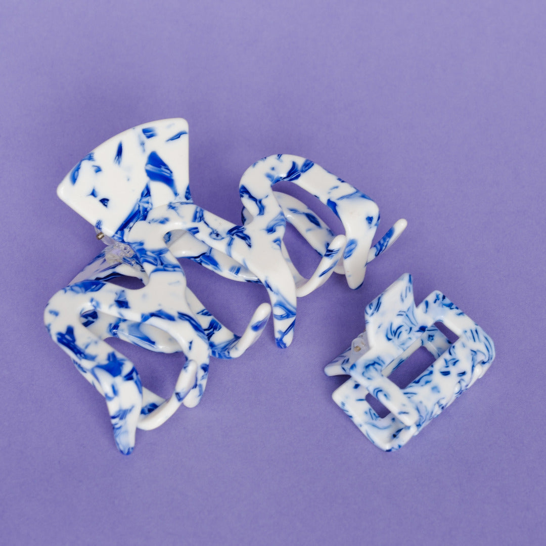 Haarclips Delfts Azul