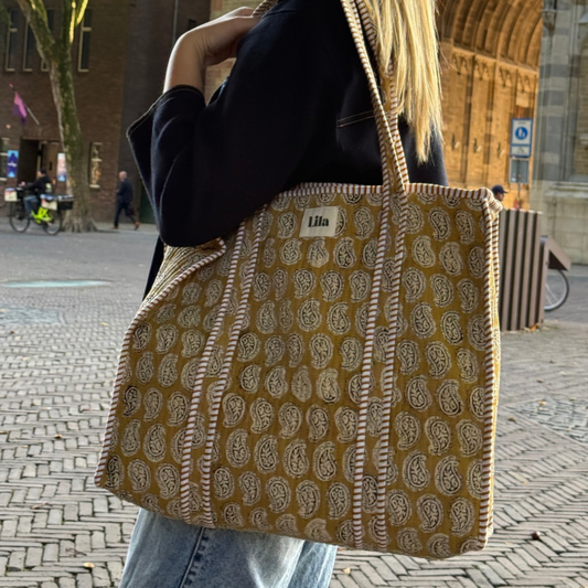 Sac fourre-tout - Paisley - Fermeture éclair - avec trousse de toilette -No.1