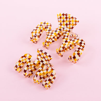 Hair clips Checkered club