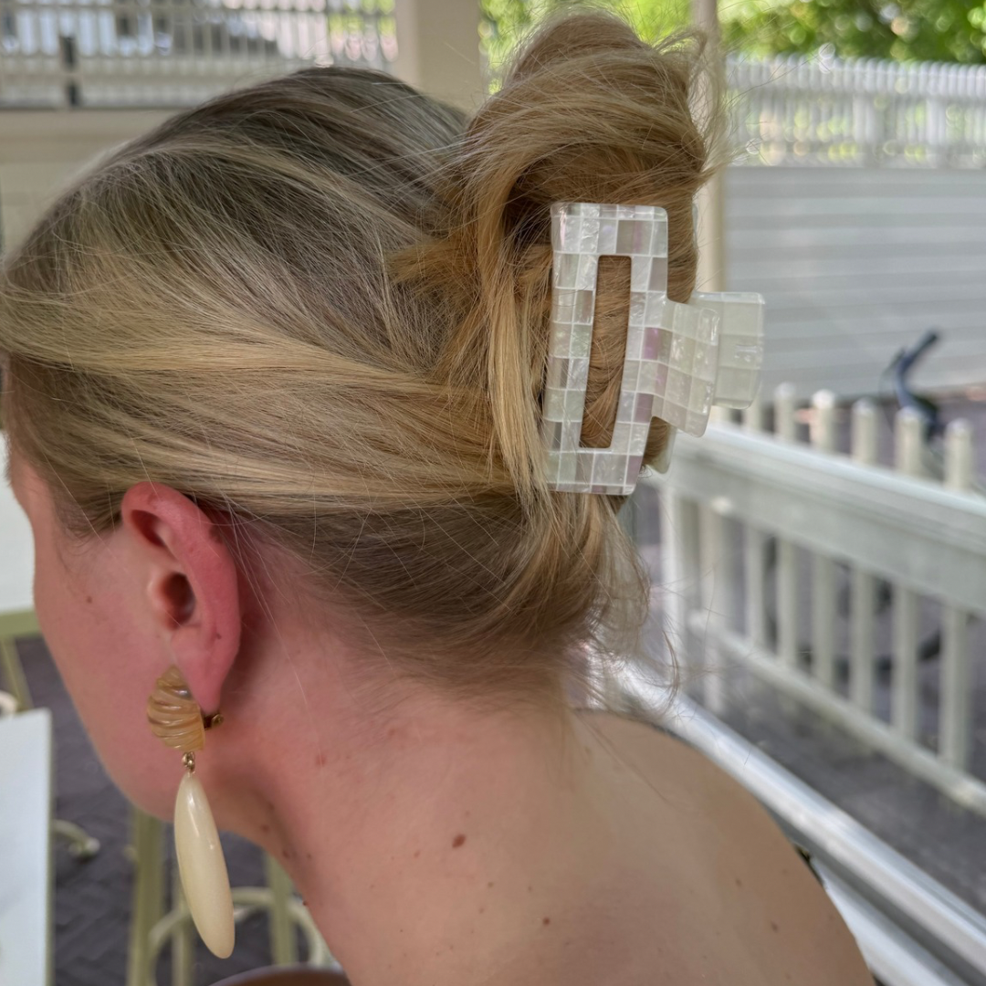 Haarclip Parelmoer - medium