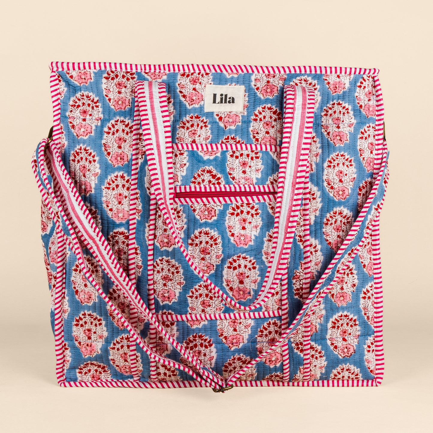 Tote organizado - Azul - Rosa - no.3