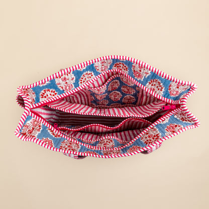 Tote organizado - Azul - Rosa - no.3