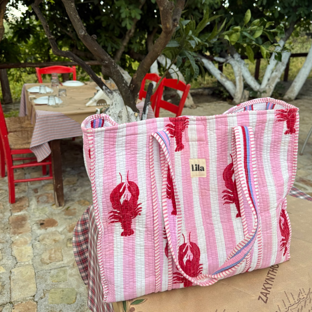Sac fourre-tout - Homard - avec trousse de toilette - No.12