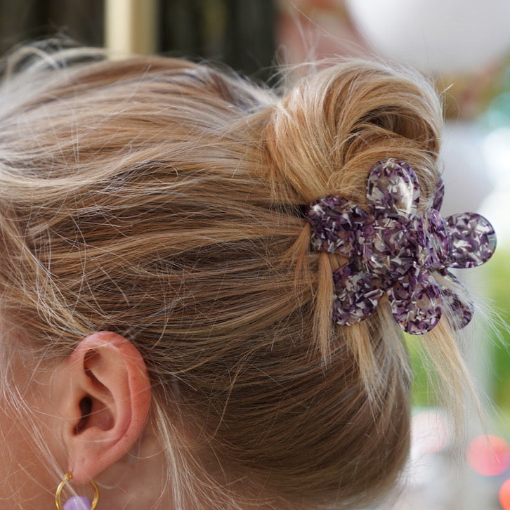 Pinzas para el pelo Flores Púrpura