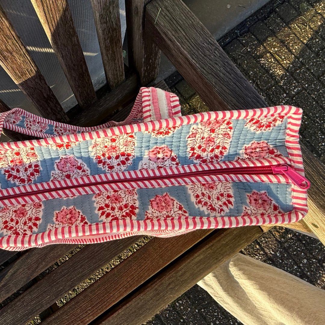 Tote organizado - Azul - Rosa - no.3