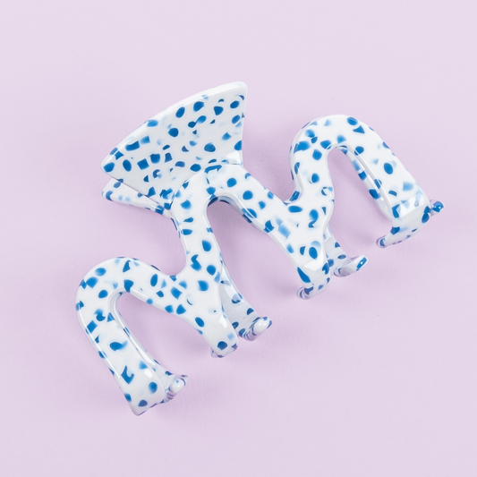 Haarclip Blueberry dots- groot
