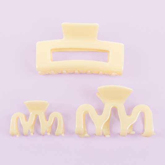 Haarklammern Butter Trio