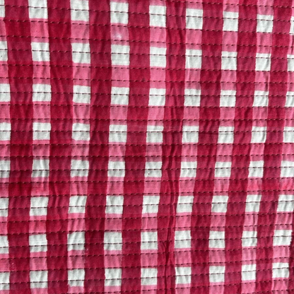 Tote bag - Gingham - Roze - Rits- No.9