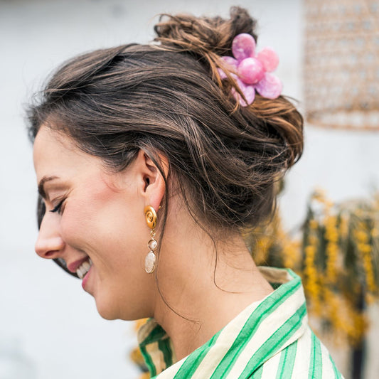 Haare Clip Blume Pink