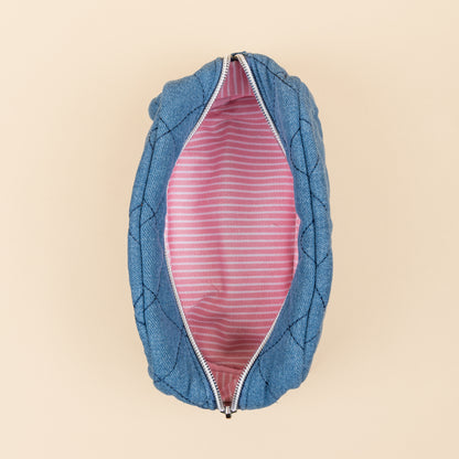 Recycled - toilet bag set - Jeans - Pink