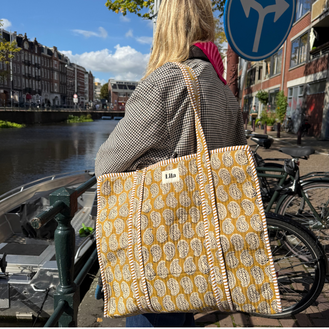 Tote bag - Paisley - Rits- inclusief toilettas -No.1
