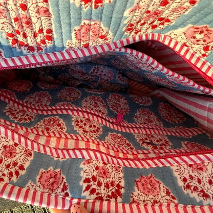 Tote organizado - Azul - Rosa - no.3