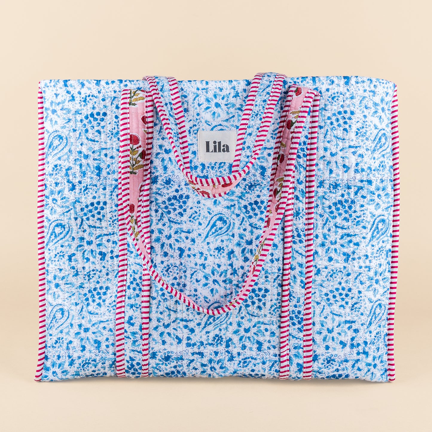 Tote Bag - Blue - Pink - No.10