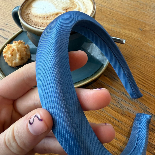 Tie hair band denim